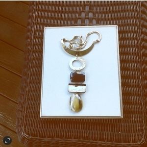 Chico's Bohemian Pendant Necklace of Horn and Resin
